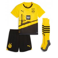 Borussia Dortmund Donyell Malen #21 Heimtrikotsatz Kinder 2023-24 Kurzarm (+ Kurze Hosen)